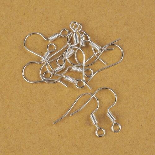 1000pcs Silver Plated French Earring Hooks Findings Ear Hook Wire Earring Clasps For Jewelry Making