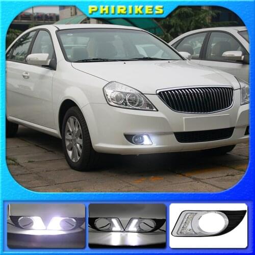 2PCS For Buick Excelle 2008-2012 Auto LED Daytime Light Running Light DRL Front Fog Lamp Day Light