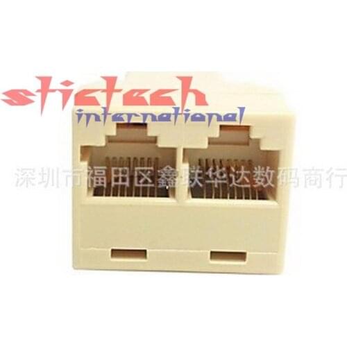 By dhl or ems 5000 pieces RJ45 Splitter Modular adapter LAN Ethernet Connector Adapter 8P8C Network modular plug Free Shipping