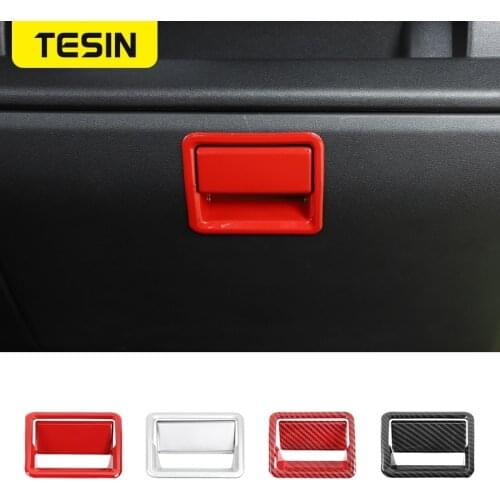 TESIN Interior Accessories for Suzuki Jimny JB74 Car Copilot Storage Box Handle Decoration Stickers for Suzuki Jimny 2019