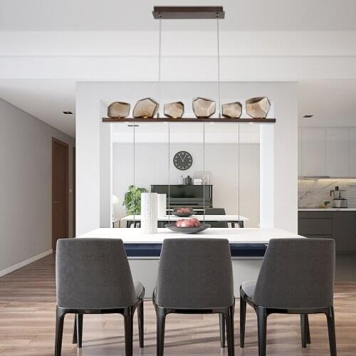 American simple glass dining room chandelier Nordic Jane European living room bedroom bar designer model room chandelier