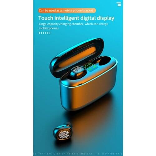 New 3500Mah LED Bluetooth Wireless Earphones Headphones Earbuds TWS Press Control Sport Headset Noise Cancel Waterproof