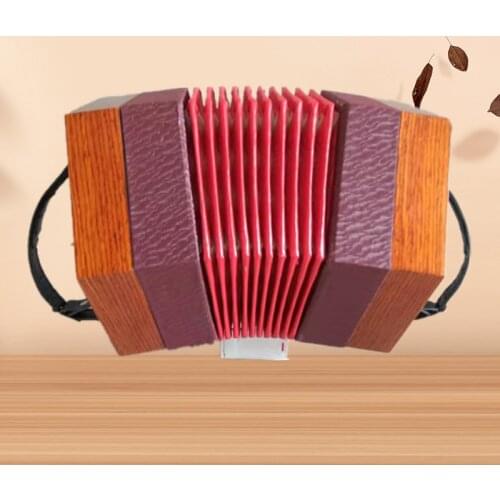 30-Button 60-Reed Anglo Style Concertina Accordion Wooden Log color,Factory direct supply