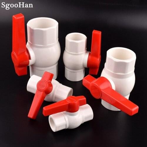 1pc Big Size Available 20~110mm UPVC Pipe Ball Valves Aquarium Fish Tank Drainage Composite Socket Joint Water Pipe Valve