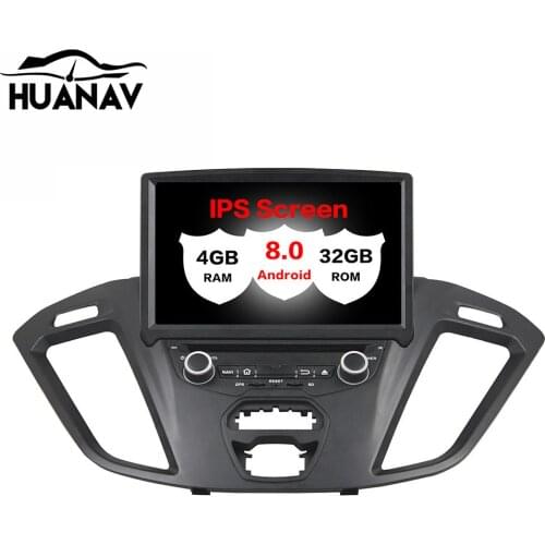 HUANVA Android8.0 CD DVD Player GPS navigation For Ford Transit Custom 2016 multimedia player tape recorder 8Core navi Audio map