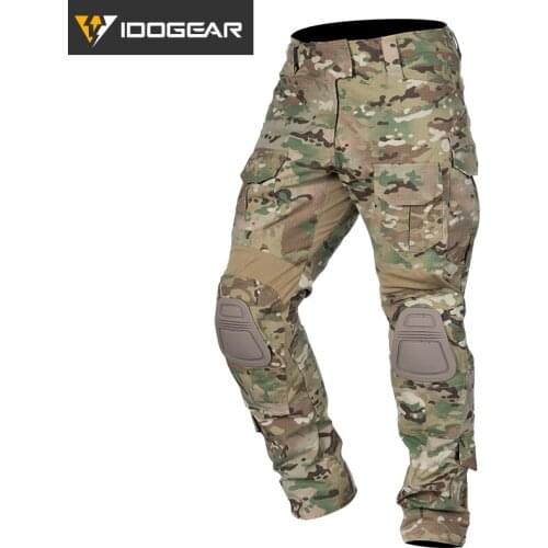 IDOGEAR Tactical Pants Multicam Combat Trousers Military Airsoft Tactical Camouflage Pants Hunting Mult-pocket Hiking 3205