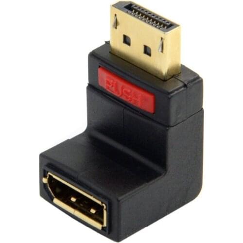 LBSC Up Angled 90 Degree DP DisplayPort Male to Female Extension Adapter