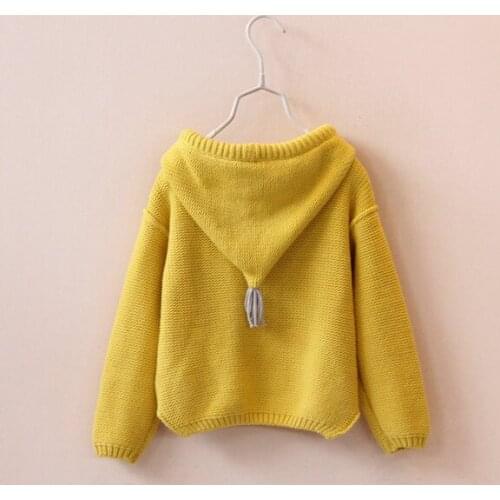 Hot Sale Baby Girls hooded Sweaters Childrens Kids Winter Autumn Clothing Baby cotton sweater Pullovers Knitting Warm Outerwear