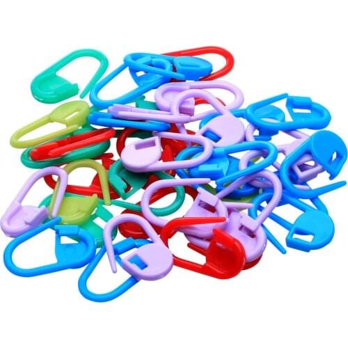 200/100/60/40/20Pcs Plastic Locking Stitch Markers Small Clip Knitting Tools Crochet Latch Knitting Accessories Needle Clip Hook