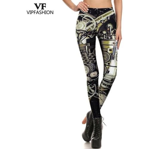 VIP FASHION 2020 New Fashion Steam Punk 3D Printed Armor Battlesuit For Women Legging Gym Fitness Leggin