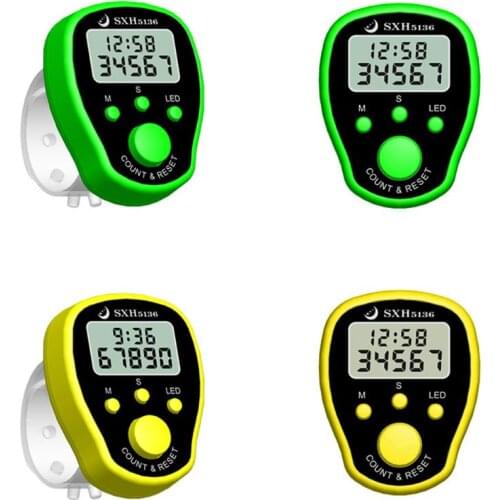 Finger Counter Clock LCD Electronic Digital Tally Counters with Time & Backlight