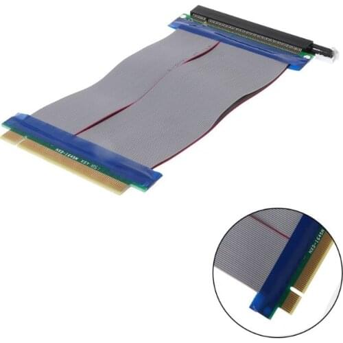 PCIe 16X PCI Express PCI-E 16X to 16X Riser Extender Card Adapter Flexible Cable R9JB