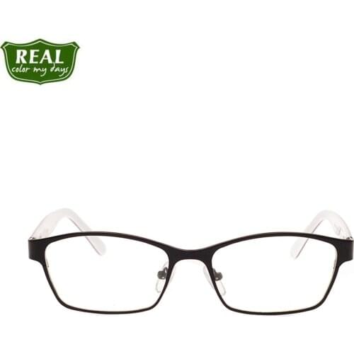 REAL Solid Color Optical Frame Thin Edge Metal Frame Myopia Spectacle Frames Men Women Eyeglasses 1501