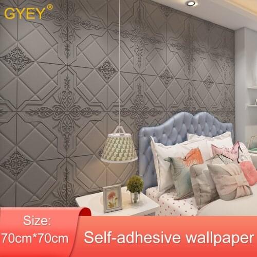 Self-adhesive 3d Foam Wall Stickers Living Room Background Bedroom Decoration Stickers Soundproof Waterproof Wallpaper Stickers