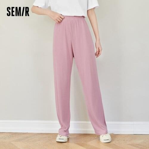 SEMIR Fashion High Waist Straight Trousers Women Solid Casual Korean Pants Loose Korean Style Pants Woman