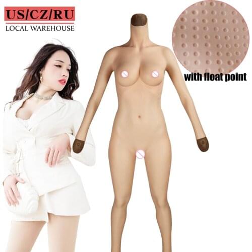 Eyung Drag Suit 7th Fake Pussy Panties With Artificial Boobs Silicone Breasts Plate Bodysuit With Vagina Underwear Fake Chest