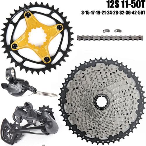 SRAM SX EAGLE Groupset 1x12 Speed MTB Derailleurs 11-50T Cassette with 34T 38T 104BCD Direct Mount Steel Chainring Crown