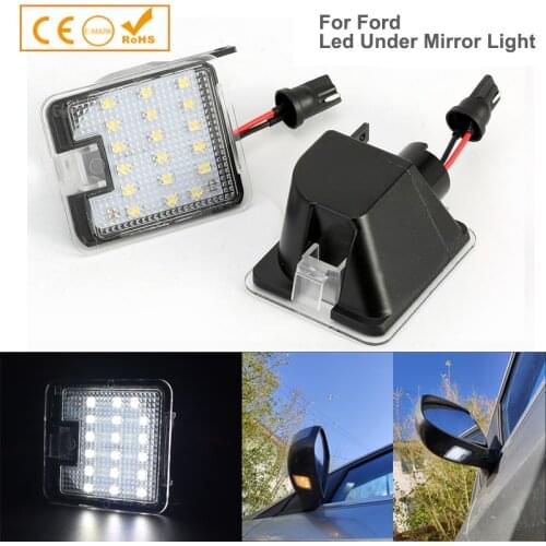 2Pcs LED Under Side Mirror Puddle Light for Ford C-max Focus Kuga Escape Mondeo IV LED Courtesy light Super Bright