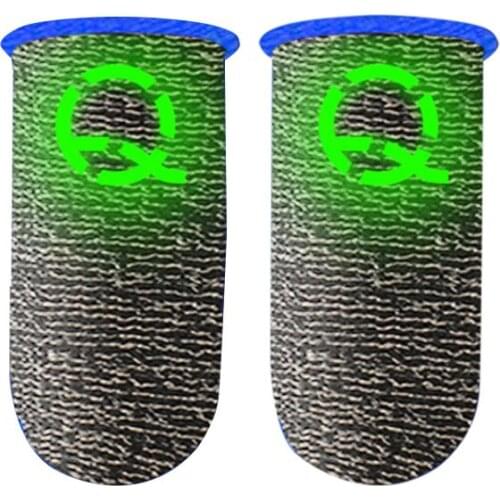 2Pcs Luminous Mobile Gaming Controller Finger Sleeves Mobile Game Gloves Touch Screen Finger Cots One Size