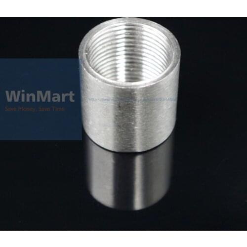 1 Pc SS304 BSP 1/2" INCH DN15 Female Threaded Pipe Fitting Stainless Steel Pipe Fitting Full Socket Round Connector