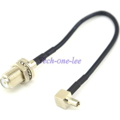 10 piece /lot TS9 male to F female nut bulkhead Connector Pigtail Extension Cable for ZTE Huawei Modem RG174 15cm
