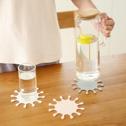 100pcs Creative Crown Coaster Insulation Pad Table Mat Anti-scalding Milk Pad Silicone Placemat Coffee Mug Holder