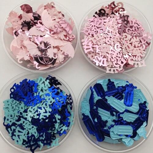 30g Nice Shape Umbrella;Nursing Bottle;Its Girl;Its Boy Loose Sequin Paillette Crafts ,Women Kids DIY Garment Accessories