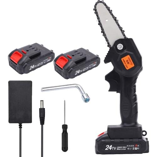 4-In Mini Chainsaw Cordless Pruning Saw 2Pack 4.0A Rechargeable Portable Electric Saw 1-Hand Lightweight Pruning Shears Chainsaw