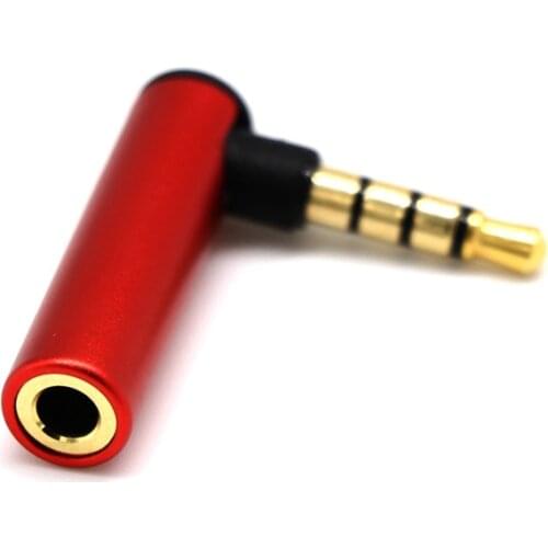 Audio cable 90 degree elbow 3.5mm right-angled male Adapter 4 L Headphone Audio conversion Head 3.5 male to mother adapter
