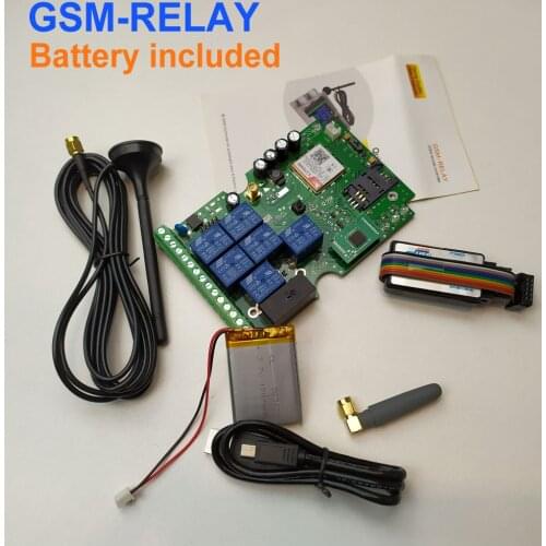 Free shipping New version Seven relay output GSM remote control board with iPhone and android app support