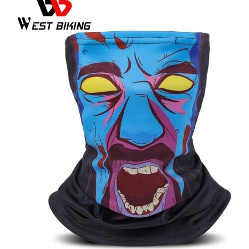WEST BIKING Brand New 3D Printed Sport Scarf Winter Thermal Neck Gaiter Magic Party Balaclava Men Women Cycling Fishing Headwear
