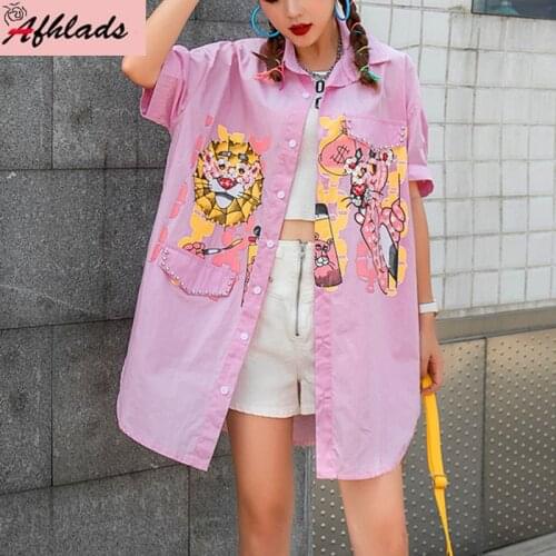 Женские рубашки с принтом CWBshowGG China At AliExpress