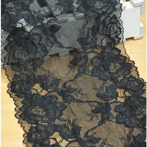 1 Metere 23.5cm Elastic Embroidered Net Lace Fabric Stretchy Lace Trim Ribbon Wedding Craft For DIY Handicraft Home Decorations