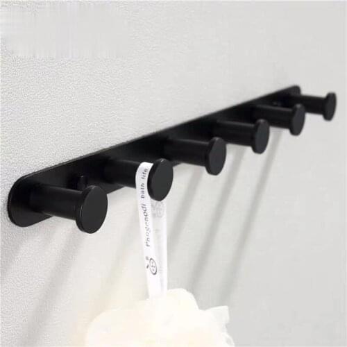 Bathroom Hooks Towel Hook Robe Hooks 304 Stainless Steel Hooks Hat Hook Door Hanger Wall Mounted Clothes Coat Hook Round 3-6Hook