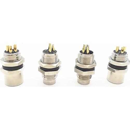 M8 3pin, 4 pin locking Connectors Aviation Plug Socket Male & female Wire Panel Connector Adapters Adaptor