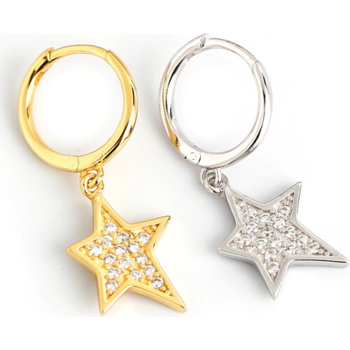 New 925 Sterling Silver Fashion Zircon Crown Shape EarRing Drop Earrings Wild Geometry Temperament Female Girl Silver Ear Jewelr