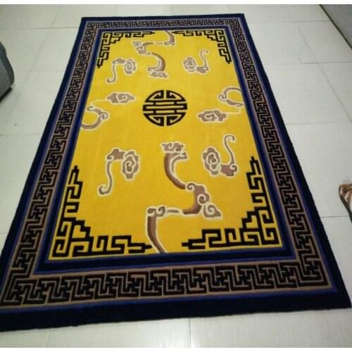 New Handmade New Chinese Court Style Living Room Bedroom Bedside Full-Shop Model Room Blended Customizable Carpet