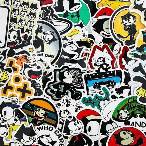 20Set BH1477 Blinghero 44pcs/set Sticker Aesthetic Laptop Sticker Pack Comics Cartoon Cat Sticker Cute Bike Sticker