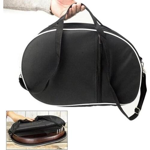 Simple Waterproof Padded Lyre Storage Carrying Bag Case Zipper 10 16 19 Strings Lyre Harp Handbags with Pocket Black