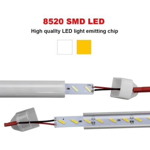Ultra bright samsung 8520 SMD led strip lights 12v dimmable led desk lamp with hard light bar 12mm led rigid bar 12W/0.5M