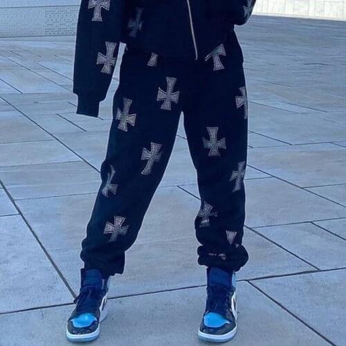 Y2K Women High Waist Sweatpants Trendy Sporting Jogger Pants Patchwork Cargo Pants 2021 Autumn Pants for Women