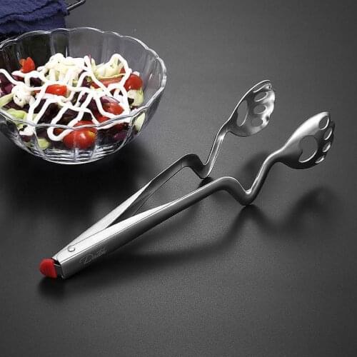 1PC Kitchen Tong Stainless Steel Barbecue Tong Cat Paw Design for Cooking Serving and Grilling Hosehold Kitchen Tool