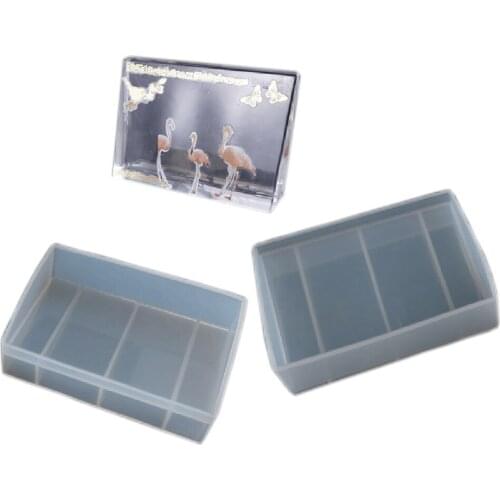 1pcs Transparent Four Grid Square Photo Frame Mold Epoxy Resin Decorative Craft DIY Moulds For Jewelry Making Tools