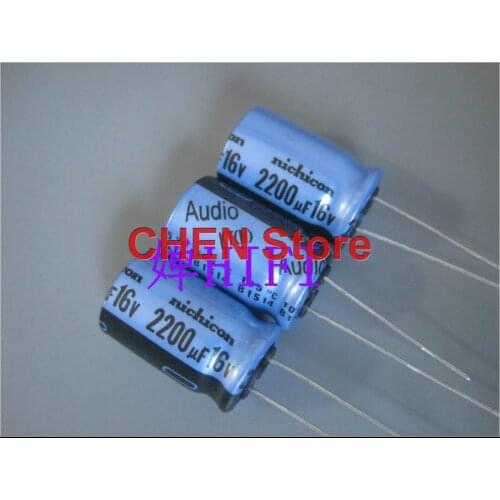 10PCS/20PCS brand new NICHICON KT Audio 16V2200UF 12.5x20mm Electrolytic capacitor 2200uf 16v blue 2200uf/16v