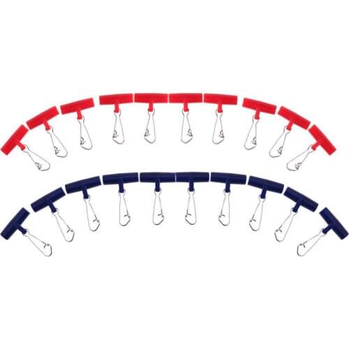 10pcs Fishing Sinker Slip Clips Blue Plastic Head Swivel With Snap Fishing Weight Slide For Braid Fishing Line equipment tools