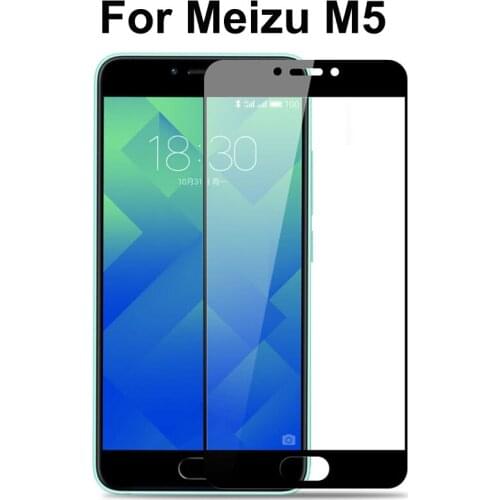2pcs/lot 9H Tempered Glass For Meizu M5 Full cover Screen Protector 0.26mm For Meilan M5 5.2" Oleophobic coating Protective Film