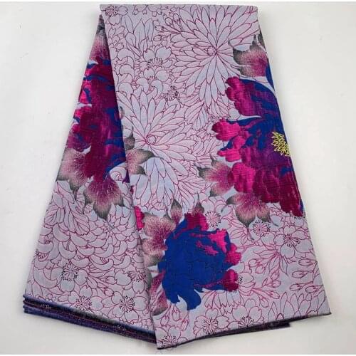 2021 Hot Selling African Brocade Jacquard Lace Fabric 5Yards Latest Nigerian French Embroidery Lace Fabric For Party Dress S8010