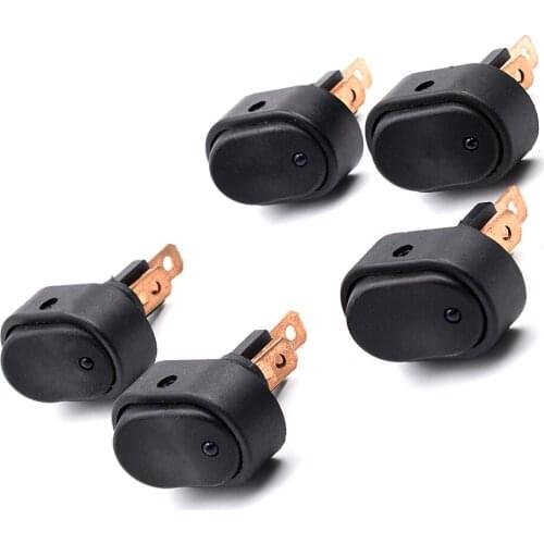 5 X Toggle Switch SPST Automatic Blue LED 12V 30A Auto Parts
