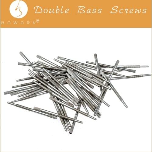 BOWORK 50 Pcs Double Bass Bow Screws Steel Standard Thread Double Bass Bow Frog Screws Bow Parts