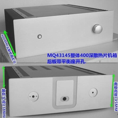 KYYSLB 430*145*407MM MQ43145 Large Class A Amplifier Chassis Box House DIY Enclosure with Cooling Hole Amplifier Case Shell